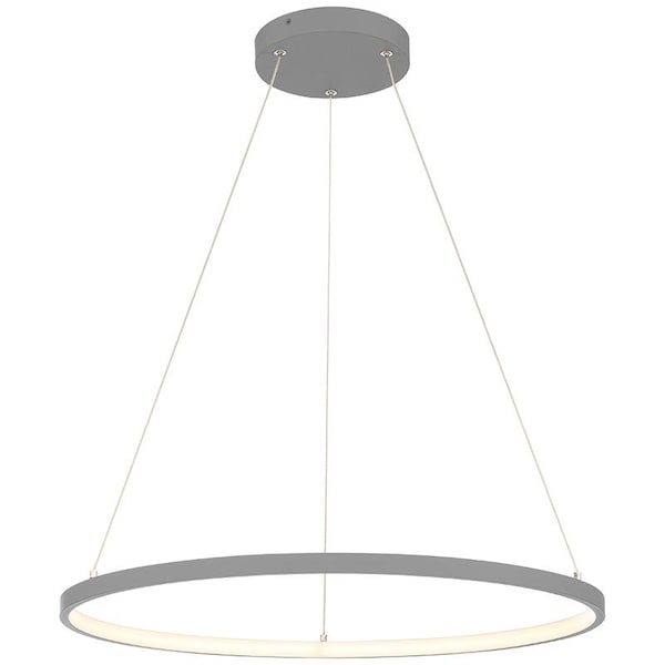 Access Lighting Anello, Dual Voltage LED Pendant, Gray Finish, Acrylic Lens 52069LEDD-GRY/ACR - main